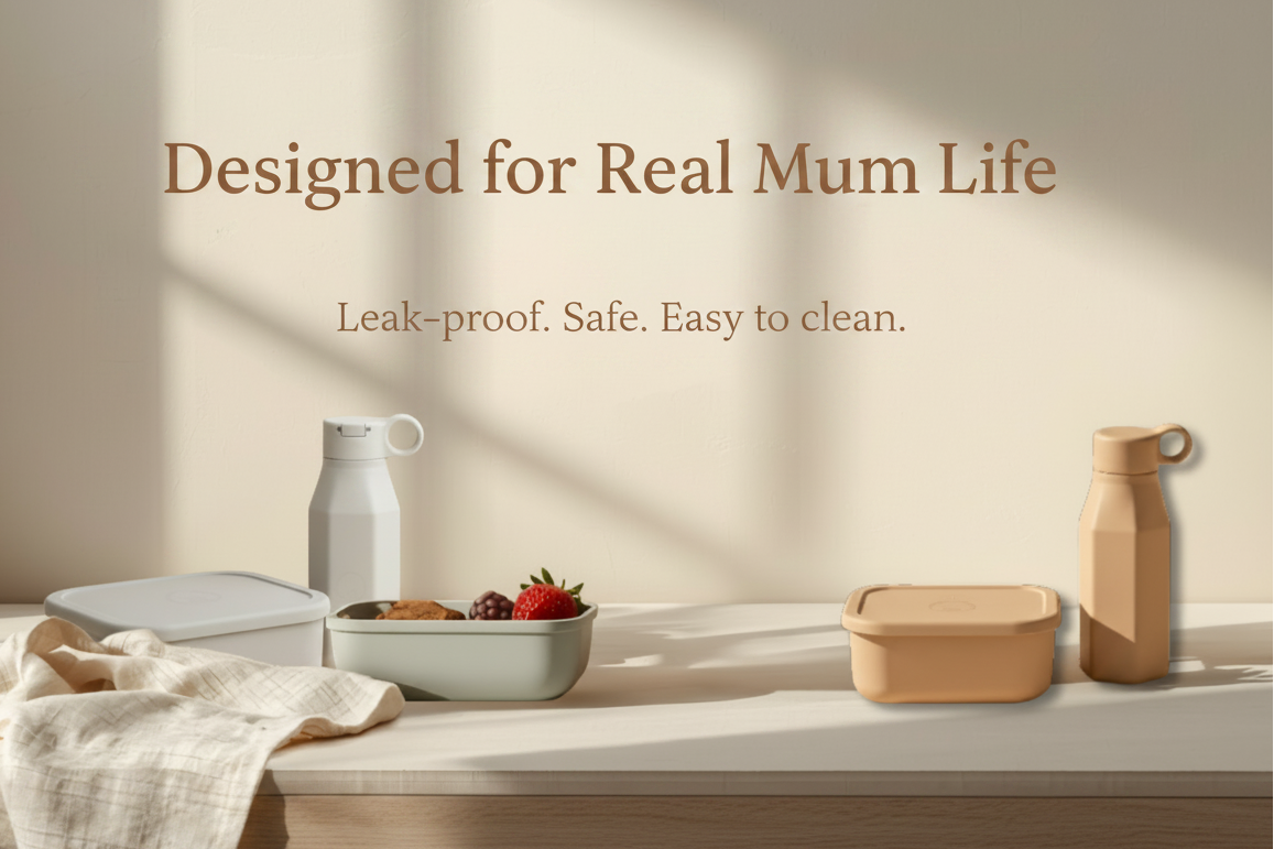 Bentomio products including containers and bottles on a neutral background with the brand name displayed.