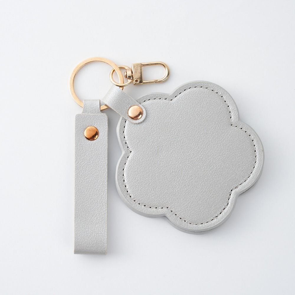 Personalized Heart-Shaped Mirror Keychain – Custom Name or Logo | Cute & Practical Gift UAE
