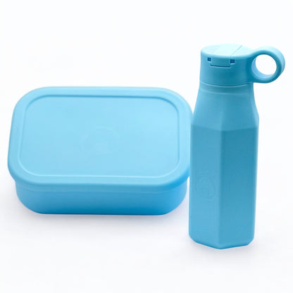 Bentomio Set, BPA-Free, Bestselling Silicone Bento Lunchbox and water bottle, Safe, Fresh & Durable, Kid-Friendly Lunch Solution.