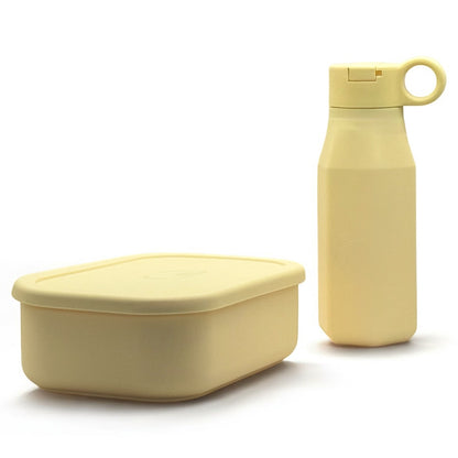 Bentomio Set, BPA-Free, Bestselling Silicone Bento Lunchbox and water bottle, Safe, Fresh & Durable, Kid-Friendly Lunch Solution.