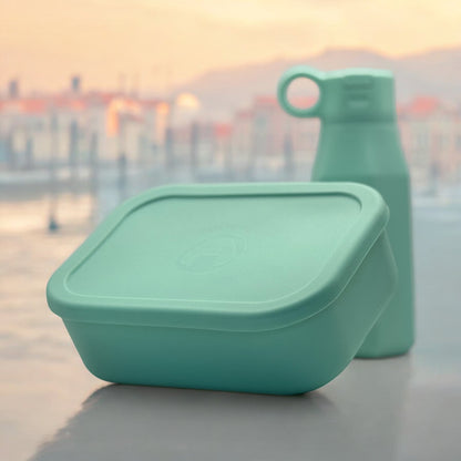 Bentomio Set, BPA-Free, Bestselling Silicone Bento Lunchbox and water bottle, Safe, Fresh & Durable, Kid-Friendly Lunch Solution.