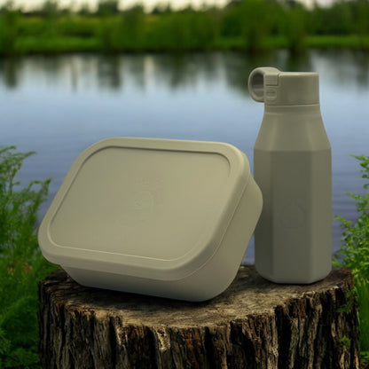 Bentomio Set, BPA-Free, Bestselling Silicone Bento Lunchbox and water bottle, Safe, Fresh & Durable, Kid-Friendly Lunch Solution.