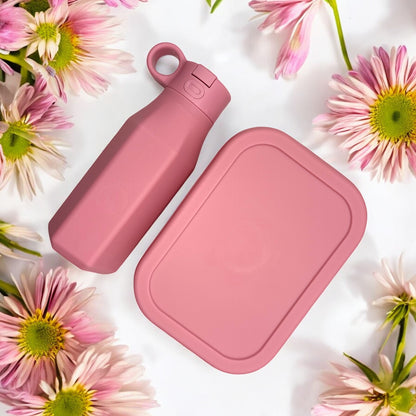 Bentomio Set, BPA-Free, Bestselling Silicone Bento Lunchbox and water bottle, Safe, Fresh & Durable, Kid-Friendly Lunch Solution.