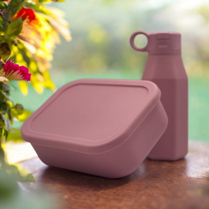 Bentomio Set, BPA-Free, Bestselling Silicone Bento Lunchbox and water bottle, Safe, Fresh & Durable, Kid-Friendly Lunch Solution.