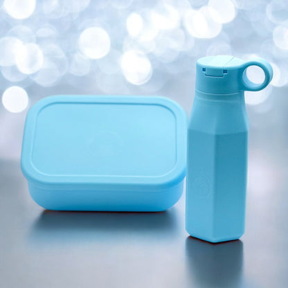 Bentomio Set, BPA-Free, Bestselling Silicone Bento Lunchbox and water bottle, Safe, Fresh & Durable, Kid-Friendly Lunch Solution.