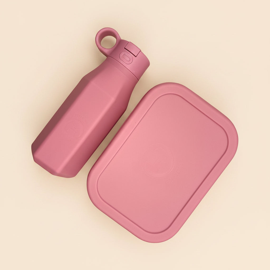 pink blush lunch box and water bottle
